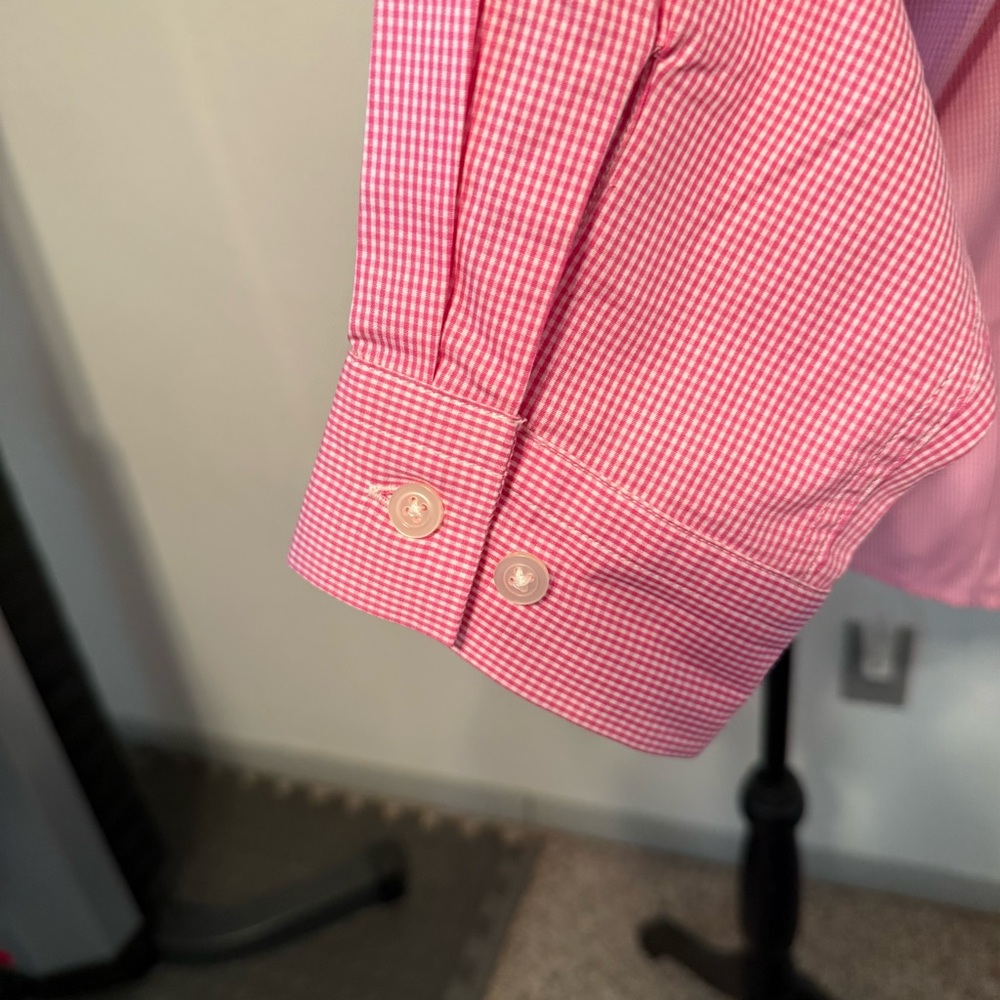 Pink Gingham Button Down Long Sleeve XL - Picture 4 of 12